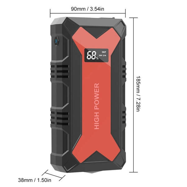 30000MAH USB Car Battery Jump Starter With LED Flashlight - 30000MAH USB Car Battery Jump Starter With LED Flashlight - Image 1 of 10