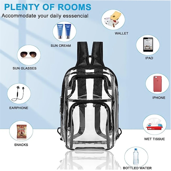 Clear PVC Outdoor Backpack & Sling Bag With Adjustable Strap - Clear PVC Outdoor Backpack & Sling Bag With Adjustable Strap - Image 2 of 8