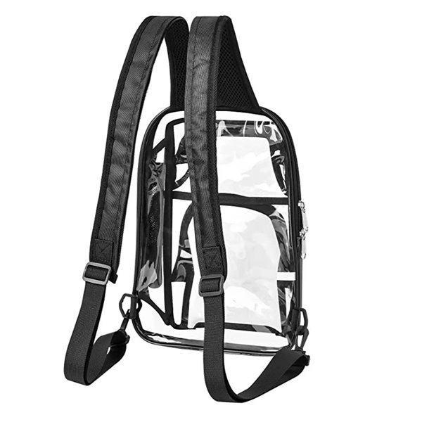 Clear PVC Outdoor Backpack & Sling Bag With Adjustable Strap - Clear PVC Outdoor Backpack & Sling Bag With Adjustable Strap - Image 8 of 8