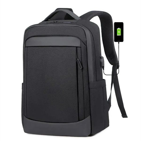 Anti-theft Waterproof Men Business USB Port Laptop Backpack - Anti-theft Waterproof Men Business USB Port Laptop Backpack - Image 1 of 16