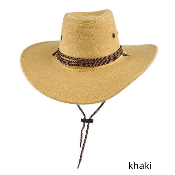 Fashion National Retro Drawstring Jazz Western cowboy hat - Fashion National Retro Drawstring Jazz Western cowboy hat - Image 3 of 12