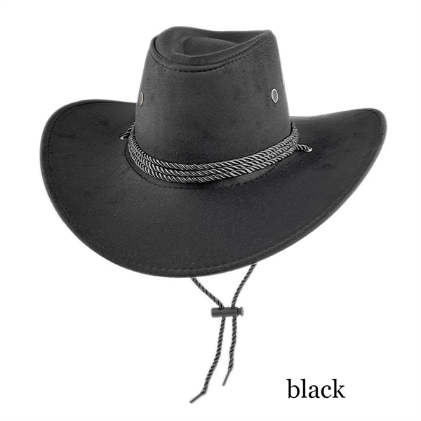 Fashion National Retro Drawstring Jazz Western cowboy hat - Fashion National Retro Drawstring Jazz Western cowboy hat - Image 7 of 12