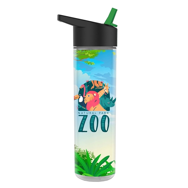 Double Wall Bottle - Flip Straw Lid Full Color Insert - Double Wall Bottle - Flip Straw Lid Full Color Insert - Image 3 of 9