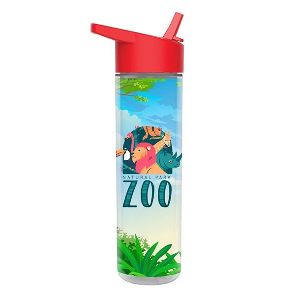 Double Wall Bottle - Flip Straw Lid Full Color Insert - Double Wall Bottle - Flip Straw Lid Full Color Insert - Image 7 of 9
