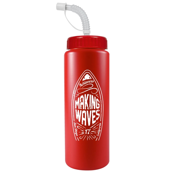 32 Oz. Sports Bottle W/ Straw Cap (Colors) - 32 Oz. Sports Bottle W/ Straw Cap (Colors) - Image 2 of 12