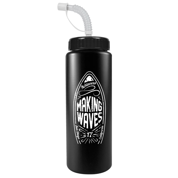 32 Oz. Sports Bottle W/ Straw Cap (Colors) - 32 Oz. Sports Bottle W/ Straw Cap (Colors) - Image 3 of 12