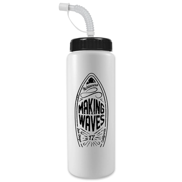 32 Oz. Sports Bottle W/ Straw Cap (Colors) - 32 Oz. Sports Bottle W/ Straw Cap (Colors) - Image 5 of 12