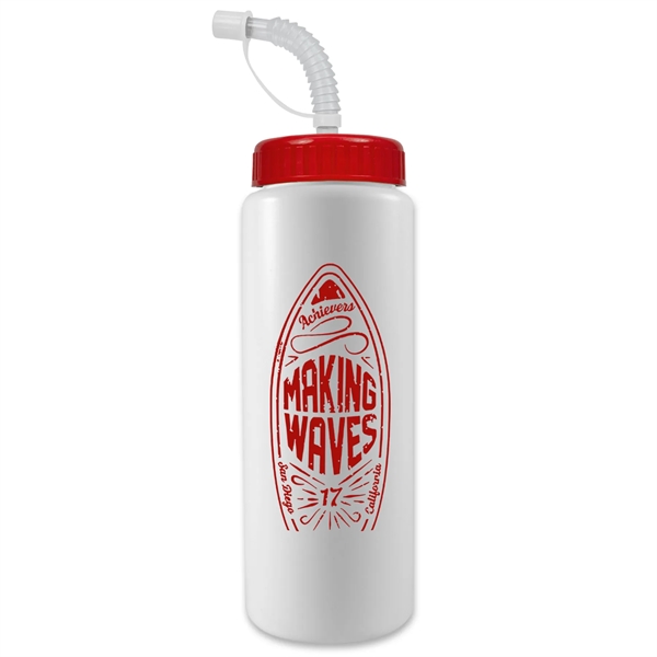 32 Oz. Sports Bottle W/ Straw Cap (Colors) - 32 Oz. Sports Bottle W/ Straw Cap (Colors) - Image 9 of 12