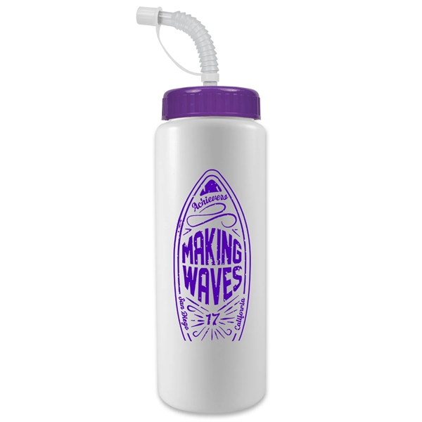 32 Oz. Sports Bottle W/ Straw Cap (Colors) - 32 Oz. Sports Bottle W/ Straw Cap (Colors) - Image 11 of 12