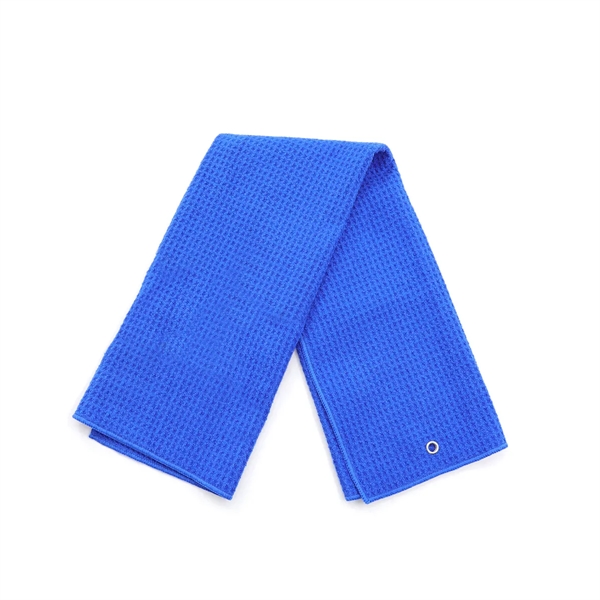 Customized Waffle Weave Golf Towel - Customized Waffle Weave Golf Towel - Image 2 of 3