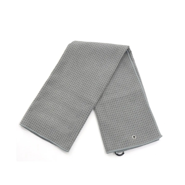 Customized Waffle Weave Golf Towel - Customized Waffle Weave Golf Towel - Image 3 of 3