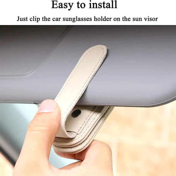 Magnetic Car Sun Visor Sunglasses Holder - Magnetic Car Sun Visor Sunglasses Holder - Image 5 of 7