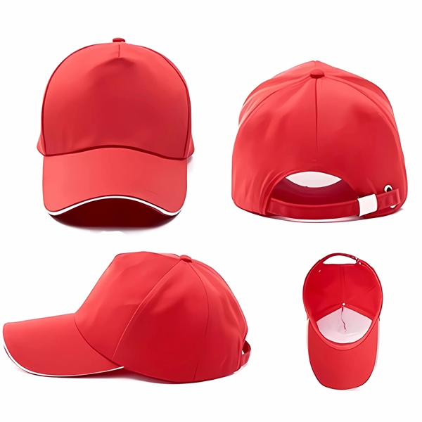 Adjustable 100% Cotton Twill Baseball Golf Cap - Adjustable 100% Cotton Twill Baseball Golf Cap - Image 2 of 2