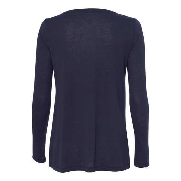 BELLA + CANVAS Women's Flowy Long Sleeve V-Neck Tee - BELLA + CANVAS Women's Flowy Long Sleeve V-Neck Tee - Image 10 of 24