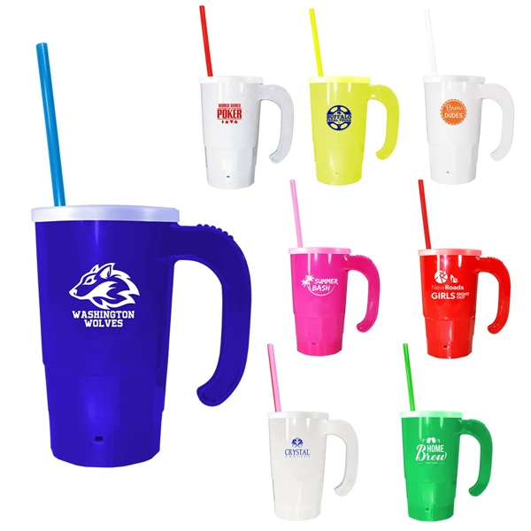 20 oz. Stackable Beer Stein/Straw/Lid Set - 20 oz. Stackable Beer Stein/Straw/Lid Set - Image 0 of 9