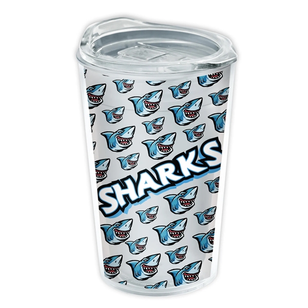 14 oz. Transparent Sentinel Tumbler w/ Clear Digital Insert - 14 oz. Transparent Sentinel Tumbler w/ Clear Digital Insert - Image 0 of 1