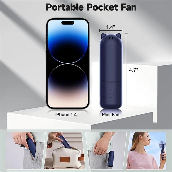 Usb Rechargeable Foldable  3 In 1 Handheld Mini Fan - Usb Rechargeable Foldable  3 In 1 Handheld Mini Fan - Image 9 of 9