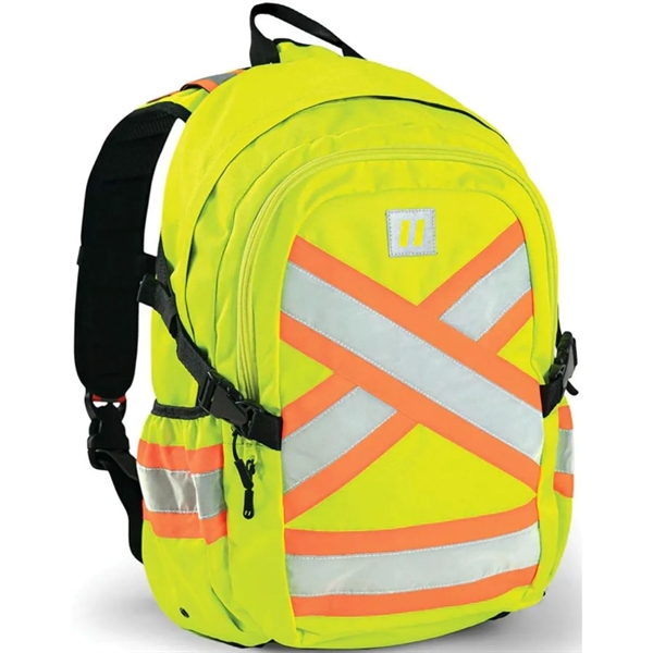 Hi Viz Reflective Tape Piping-X Two Tone Safety Backpack - Hi Viz Reflective Tape Piping-X Two Tone Safety Backpack - Image 1 of 1