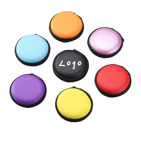 Round Shape Earphone Carrying Case - Round Shape Earphone Carrying Case - Image 0 of 4
