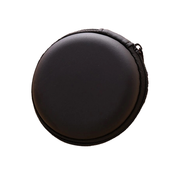 Round Shape Earphone Carrying Case - Round Shape Earphone Carrying Case - Image 1 of 4