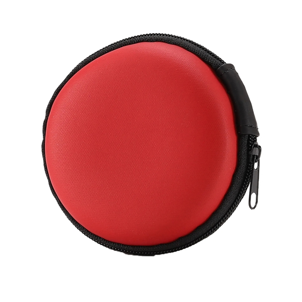 Round Shape Earphone Carrying Case - Round Shape Earphone Carrying Case - Image 4 of 4