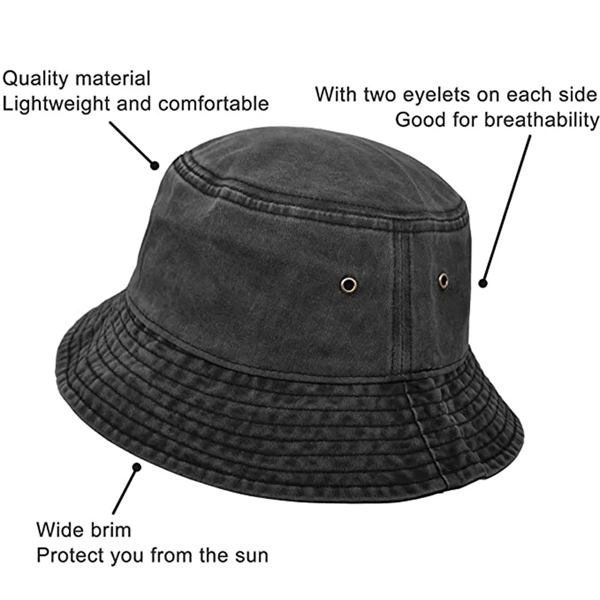 Washed Cotton Bucket Hats - Washed Cotton Bucket Hats - Image 1 of 6