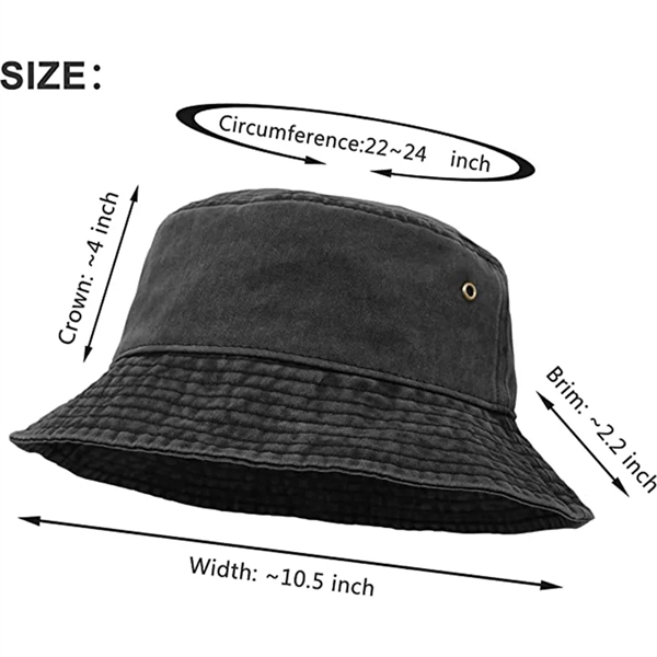 Washed Cotton Bucket Hats - Washed Cotton Bucket Hats - Image 2 of 6