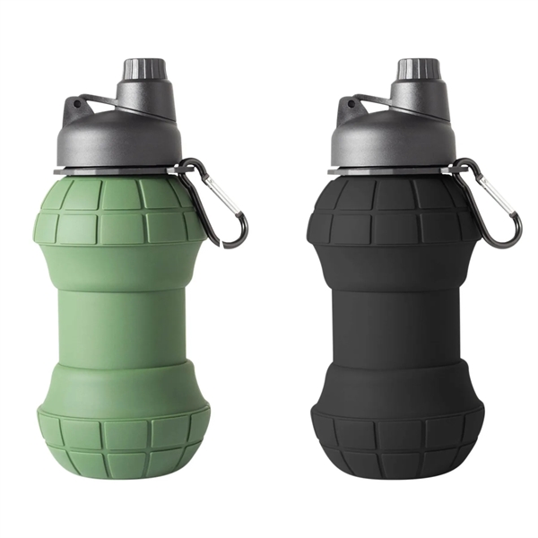 18Oz Outdoor Sport Foldable Silicone Water Bottle Drinkware - 18Oz Outdoor Sport Foldable Silicone Water Bottle Drinkware - Image 2 of 4