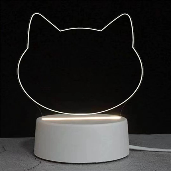 Dry Erase Memo Desk Board with LED Wooden Stand - Dry Erase Memo Desk Board with LED Wooden Stand - Image 3 of 5