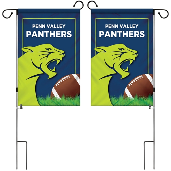 14" x 20" Custom Double Sided Garden Banner with Hardware - 14" x 20" Custom Double Sided Garden Banner with Hardware - Image 0 of 10
