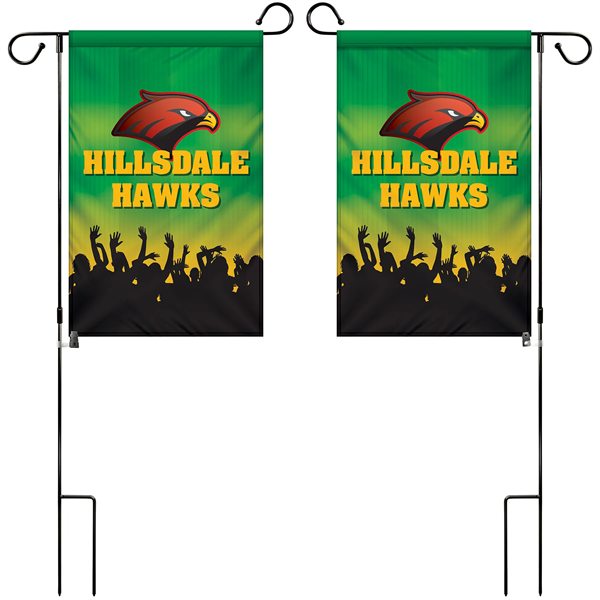 12" x 18" Custom Double Sided Garden Banner with Hardware - 12" x 18" Custom Double Sided Garden Banner with Hardware - Image 0 of 10