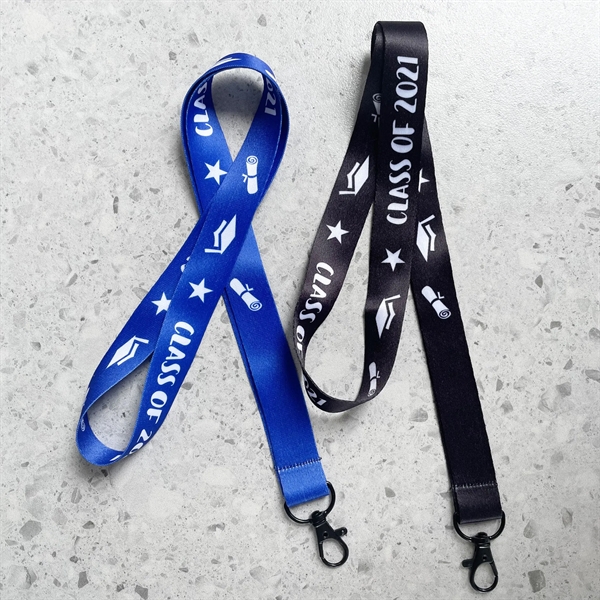 Custom Logo Polyester Lanyard - Custom Logo Polyester Lanyard - Image 0 of 1