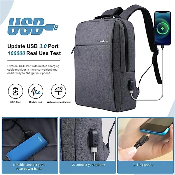Business Laptops Backpacks with USB Charging Port - Business Laptops Backpacks with USB Charging Port - Image 8 of 9