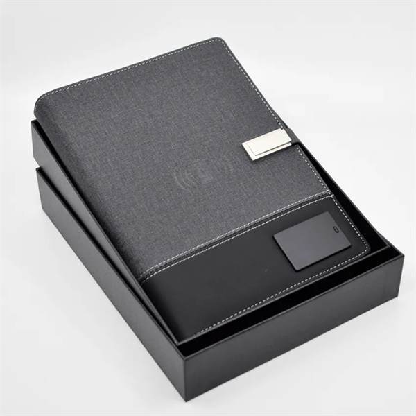 Padfolio with Power Bank (8000 mAh) & USB Drive - Padfolio with Power Bank (8000 mAh) & USB Drive - Image 0 of 1