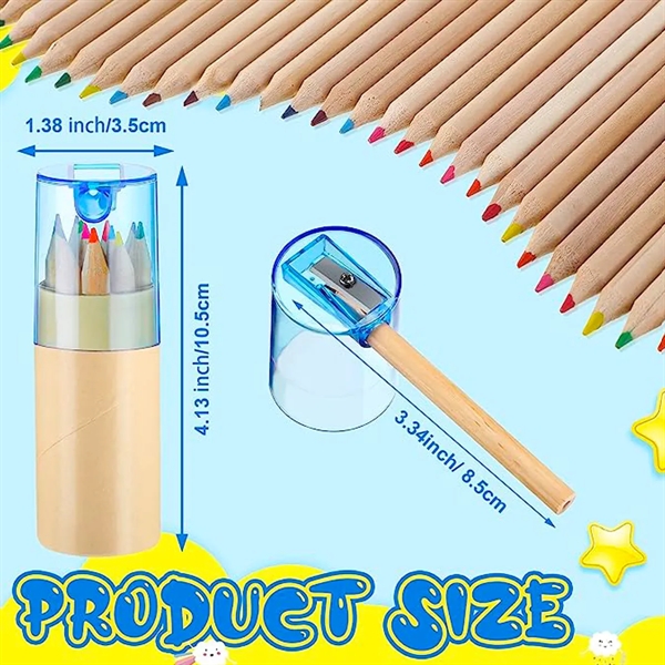 6 Pack Colored Pencils With Sharpener In Tube - 6 Pack Colored Pencils With Sharpener In Tube - Image 1 of 2