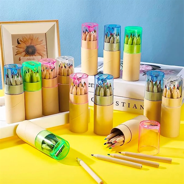 6 Pack Colored Pencils With Sharpener In Tube - 6 Pack Colored Pencils With Sharpener In Tube - Image 2 of 2