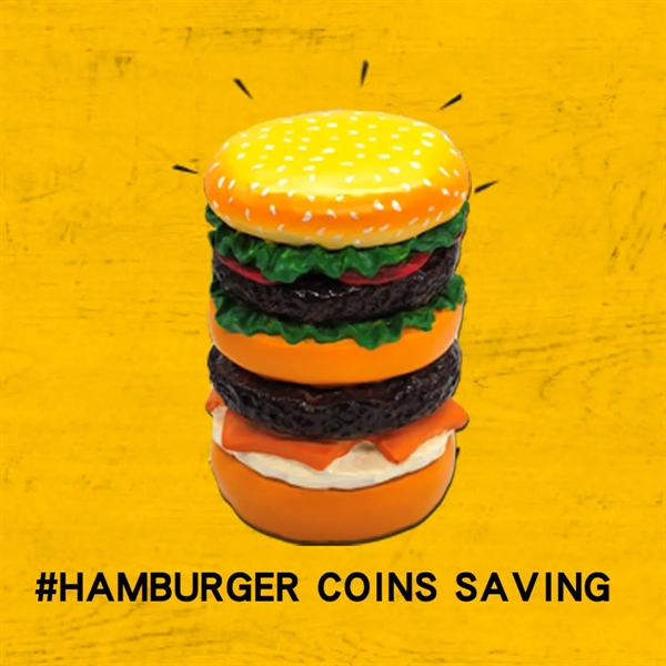 Resin Burger Piggy Bank - Resin Burger Piggy Bank - Image 3 of 3
