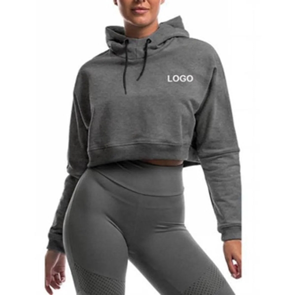 Women's Crop Hoodie - Women's Crop Hoodie - Image 3 of 3