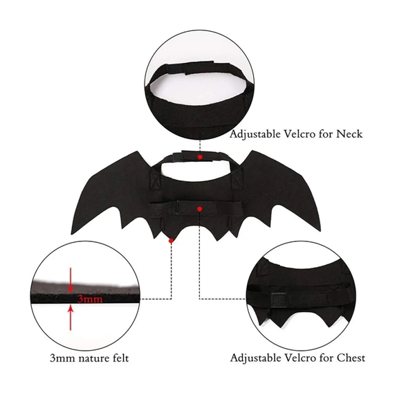 Pet Cat Bat Wing Halloween Party Decorations - Pet Cat Bat Wing Halloween Party Decorations - Image 2 of 2