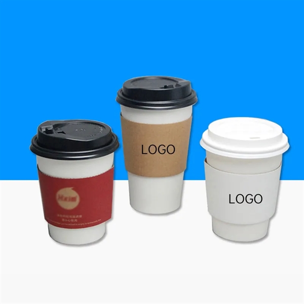 Kraft Paper Coffee Cup Sleeve - Kraft Paper Coffee Cup Sleeve - Image 4 of 4