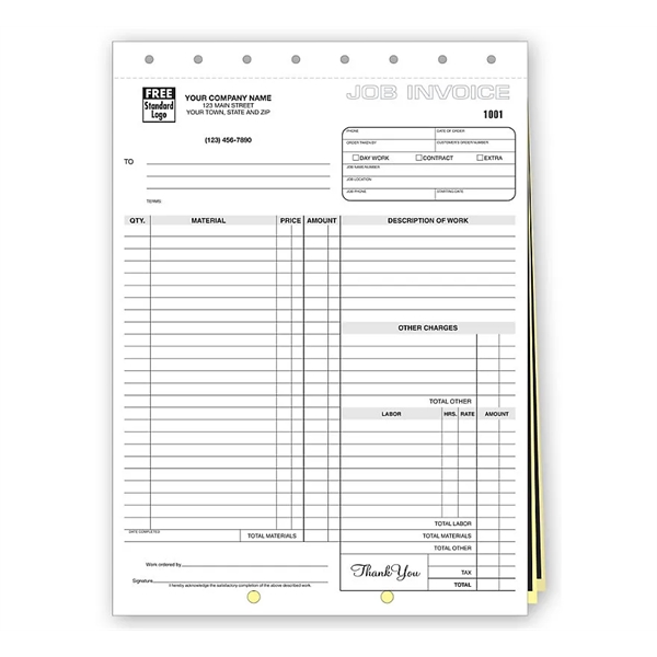 Service Order / Invoice Forms - Service Order / Invoice Forms - Image 0 of 0