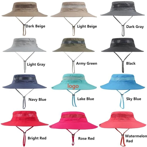 Breathable Wide Brim Bucket UPF50+ Sun Fishing Hat - Breathable Wide Brim Bucket UPF50+ Sun Fishing Hat - Image 0 of 4