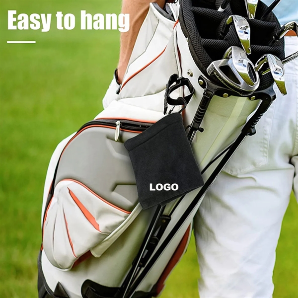 Golf Ball Pocket Towel with Clip - Golf Ball Pocket Towel with Clip - Image 3 of 4