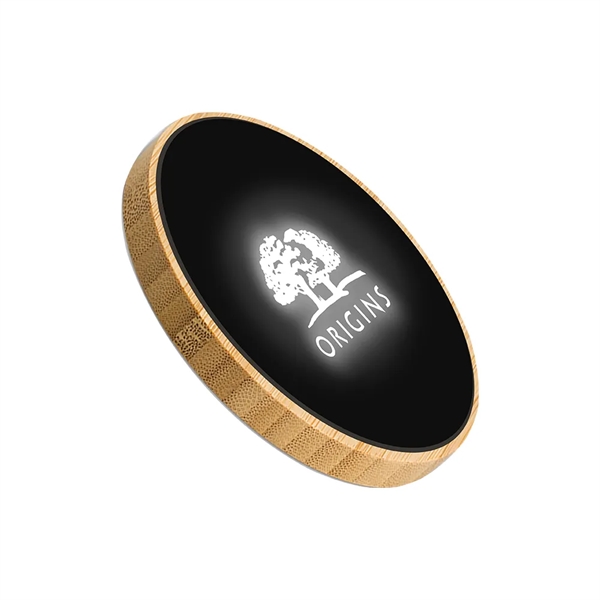 Evanston Bamboo Light Up Wireless Charger 15W - Evanston Bamboo Light Up Wireless Charger 15W - Image 0 of 6