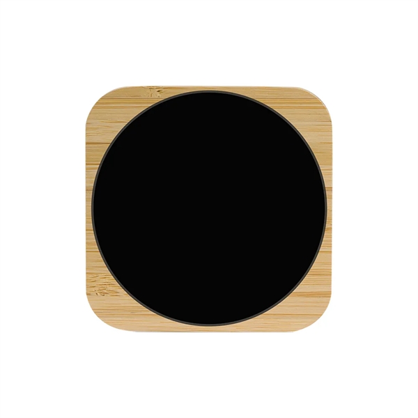 Naperville Light-up Bamboo Wireless Charger Square 15W - Naperville Light-up Bamboo Wireless Charger Square 15W - Image 8 of 10