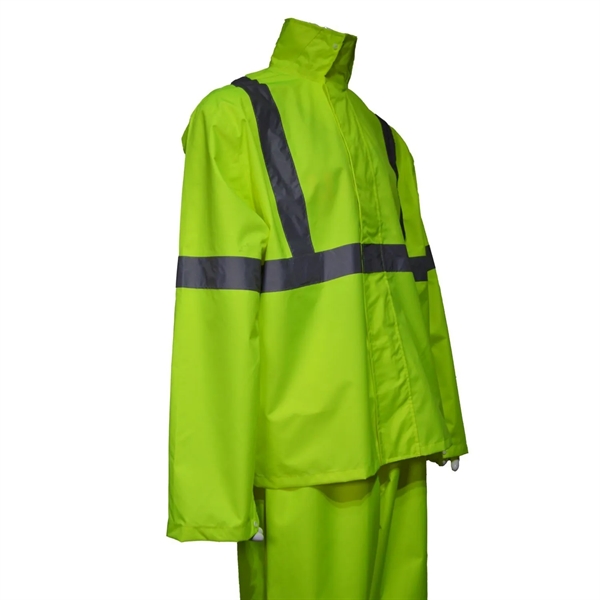 Reflective Tape Hi Vis Class 3 Waterproof Safety Rain Jacket - Reflective Tape Hi Vis Class 3 Waterproof Safety Rain Jacket - Image 5 of 7