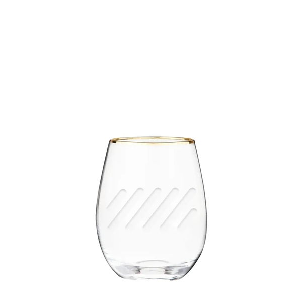 Twine Living Co. 18 oz Gilded Stemless Wine Glass Set - Twine Living Co. 18 oz Gilded Stemless Wine Glass Set - Image 0 of 2