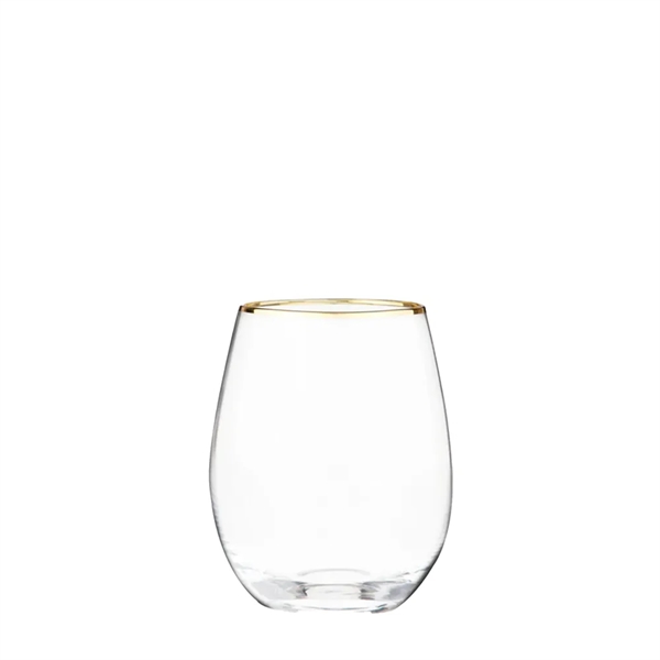 Twine Living Co. 18 oz Gilded Stemless Wine Glass Set - Twine Living Co. 18 oz Gilded Stemless Wine Glass Set - Image 1 of 2