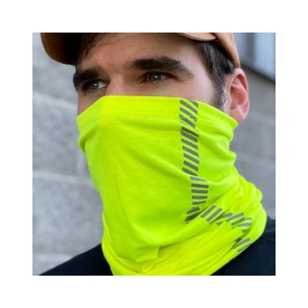 Segmented Hi Vis Reflective Safety Workwear Neck Face Gaiter - Segmented Hi Vis Reflective Safety Workwear Neck Face Gaiter - Image 2 of 2