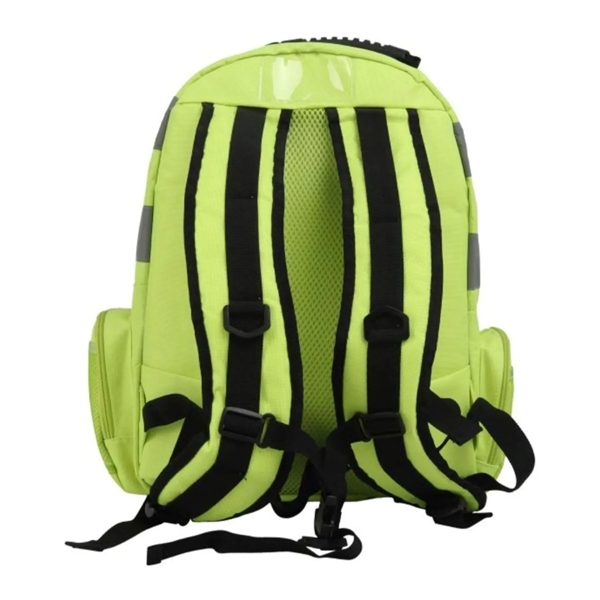 High Vis Reflective Tape Utility Safety Workwear Backpack - High Vis Reflective Tape Utility Safety Workwear Backpack - Image 2 of 5